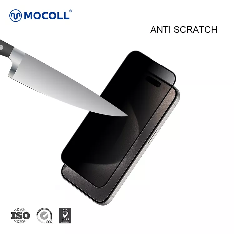 2.5D Full Cover Privacy (Korean Glue ) iPhone 15 Pro Max - Image 4