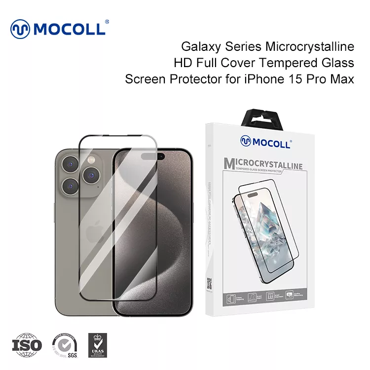 2.5D Full Cover (Microcrystalline Glass) iPhone 15 Pro Max