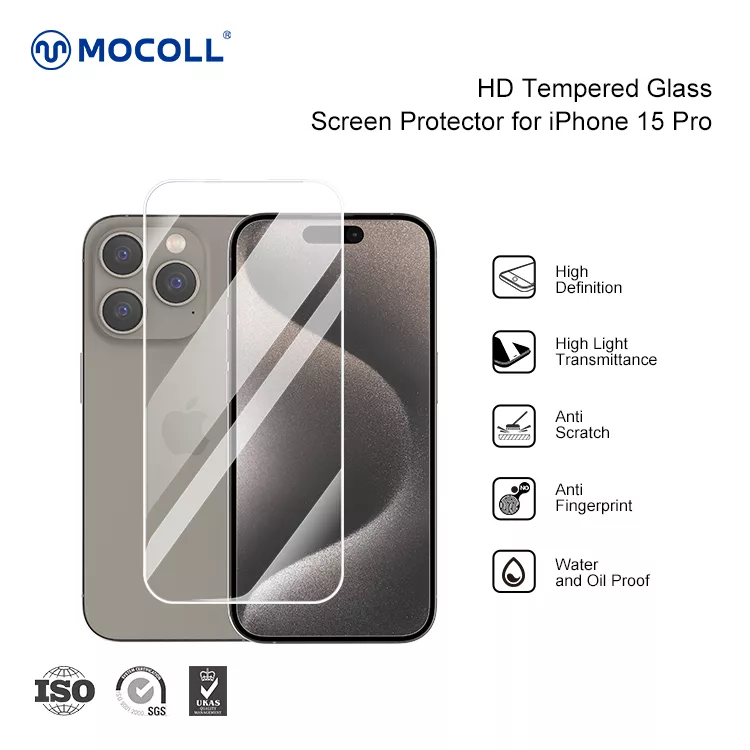 2.5D Full Cover iPhone 15 Pro (Clear)' - Image 7