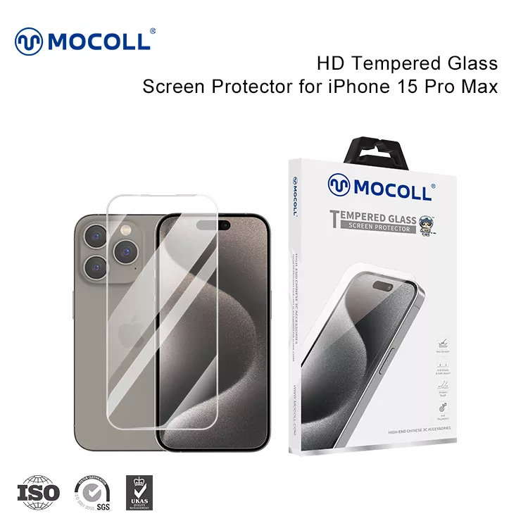 2.5D Full Cover iPhone 15 Pro Max (Clear)
