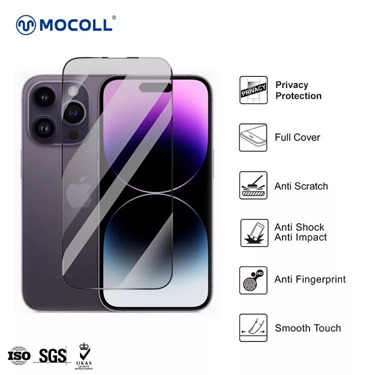 2.5D Full Cover Privacy (Korean Glue ) iPhone 14 Pro Max - Image 4